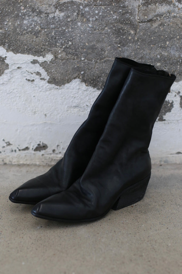 GUIDI TX08 Soft Horse Full Grain Back Zipper Boots Italy GD-TX08-BLKT